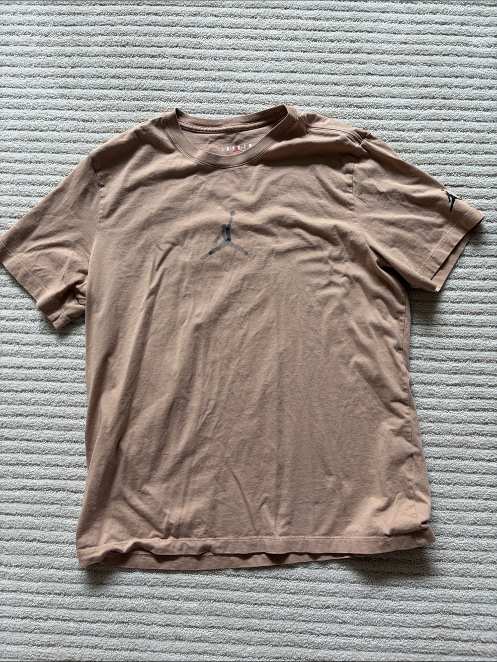 Jordan Brown Short-Sleeve Crewneck Tee with Black Jumpman